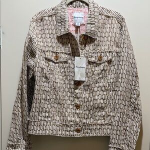 NWT Tommy Bahama Island Key linen Jacket Brown Sugar Size: Large